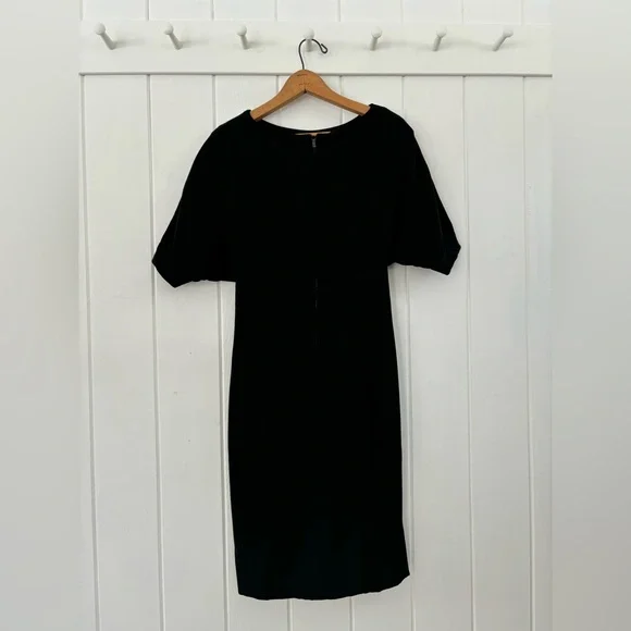 Vintage 1960s Teal Traina Dress Black Mod Unique Collectible Minimal Monochrome - Picture 8 of 16